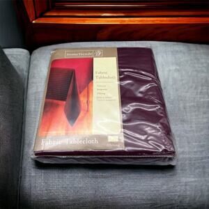 Fabric Tablecloth by Home Trends Oblong Table Cloth 60 x 102, in Ivory- NEW